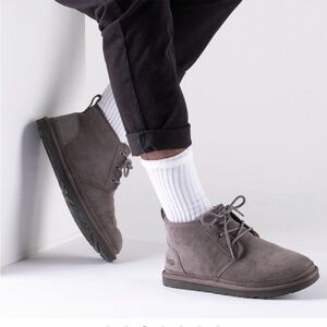 UGG Neumel Gray Lace Up Ankle Boots